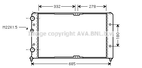 AVA QUALITY COOLING Радиатор, охлаждение двигателя VW2191